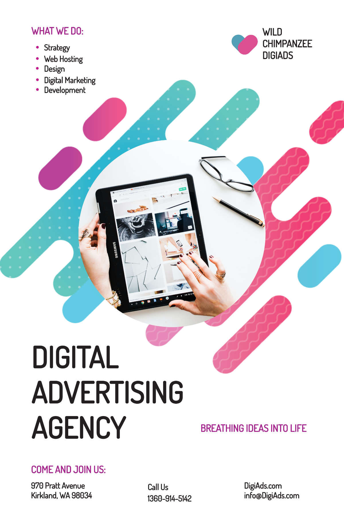 Digital Advertising Agency Poster Template