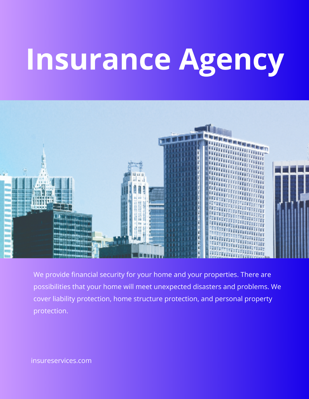 Insurance Agency Pamphlet Template - Edit Online & Download