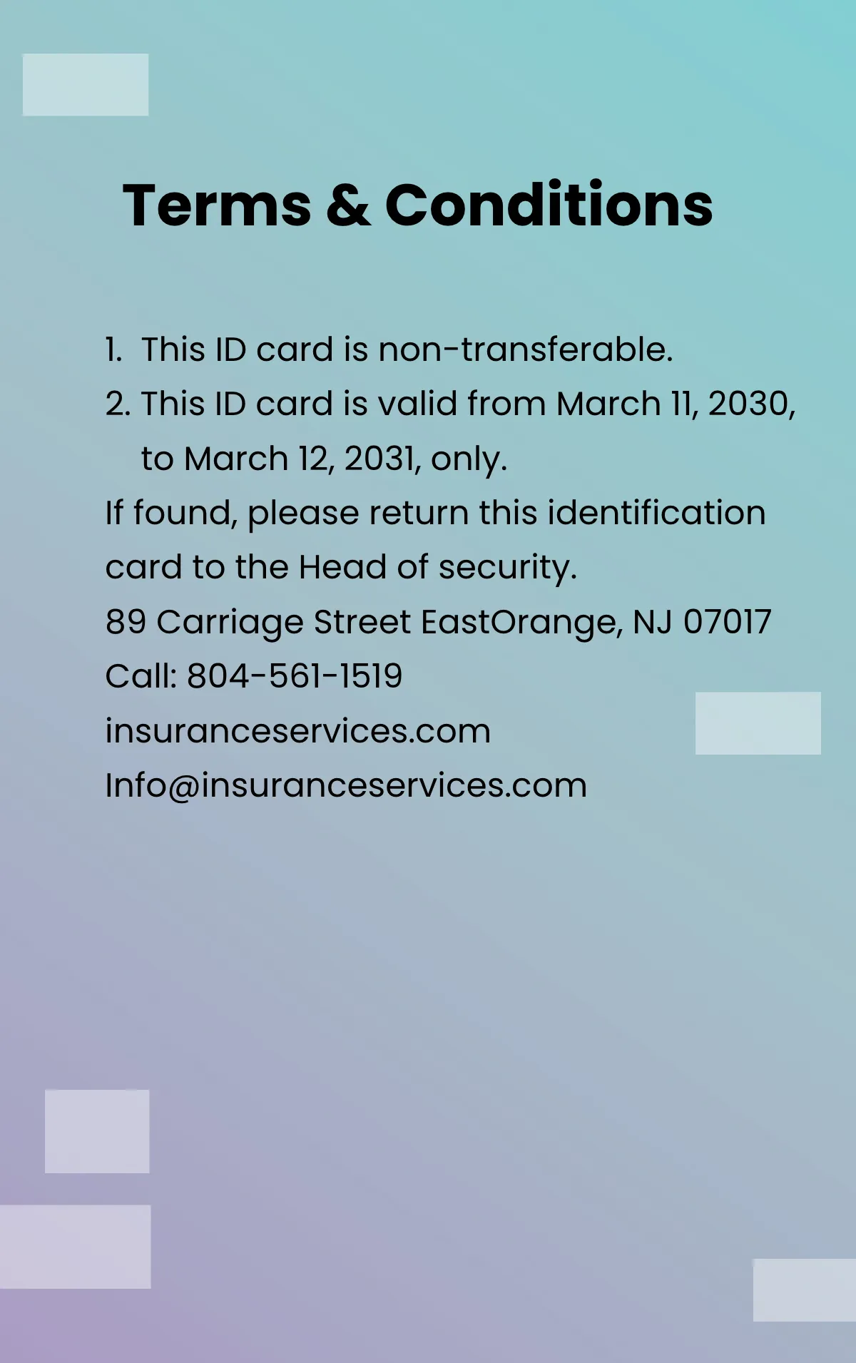 Free Insurance Agency ID Card Template to Edit Online