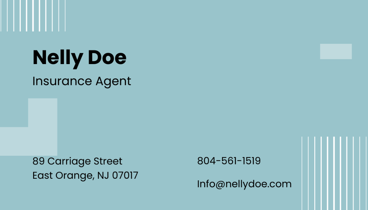 Insurance Agency Business Card Template