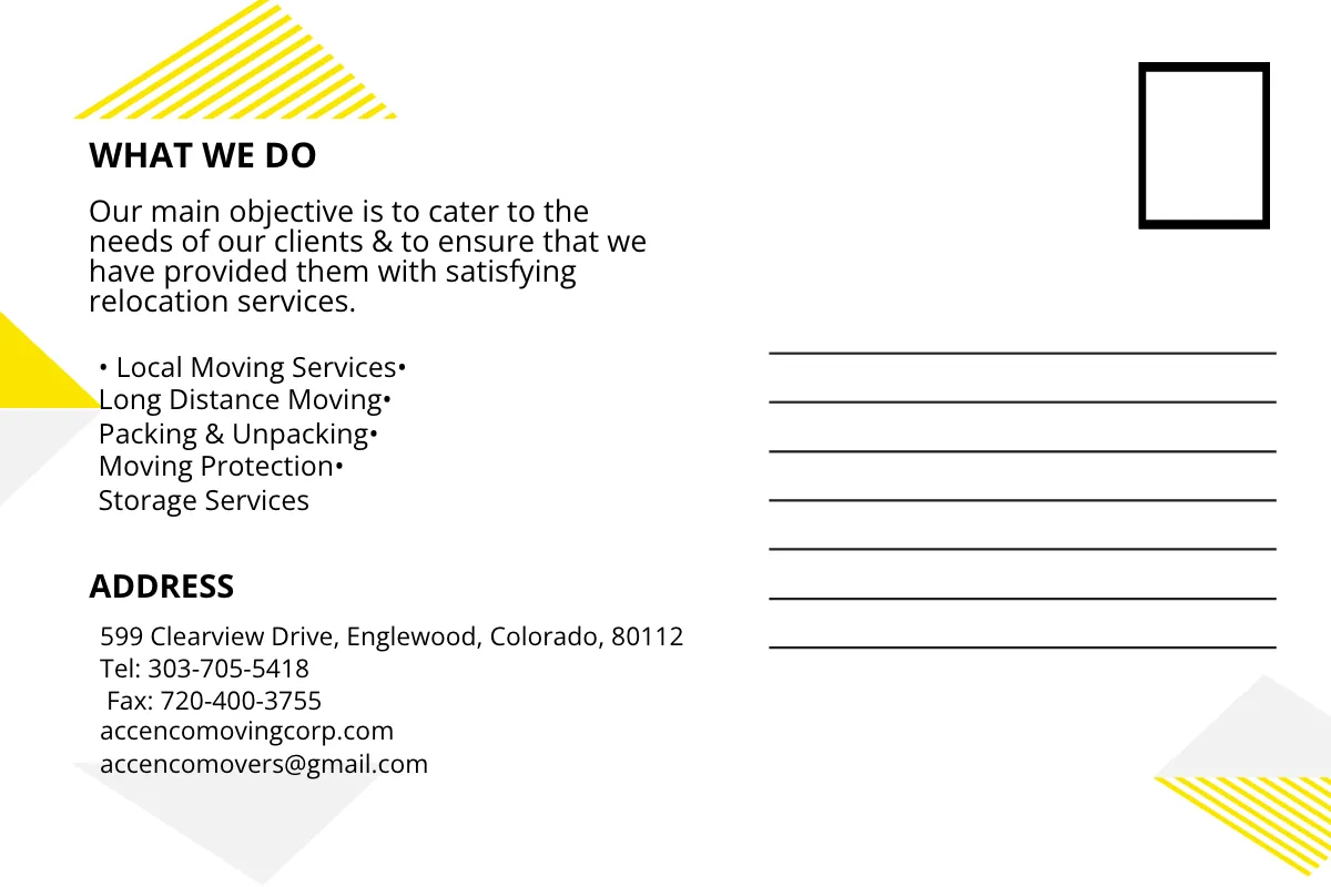 Free Moving Company Postcard Template to Edit Online