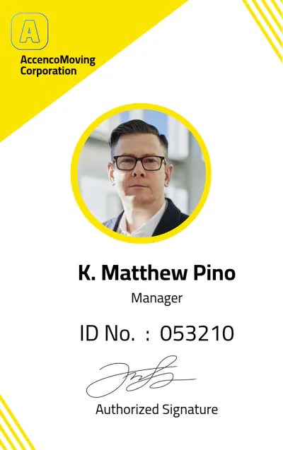Free Moving Company ID Card Template to Edit Online