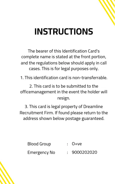 Free Moving Company ID Card Template to Edit Online