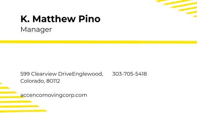 Free Moving Company Business Card Template to Edit Online