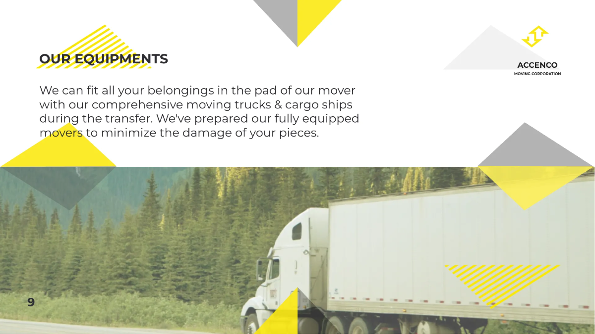 Free Moving Company Presentation Template to Edit Online