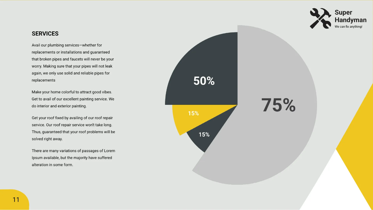 Free Handyman Presentation Template to Edit Online