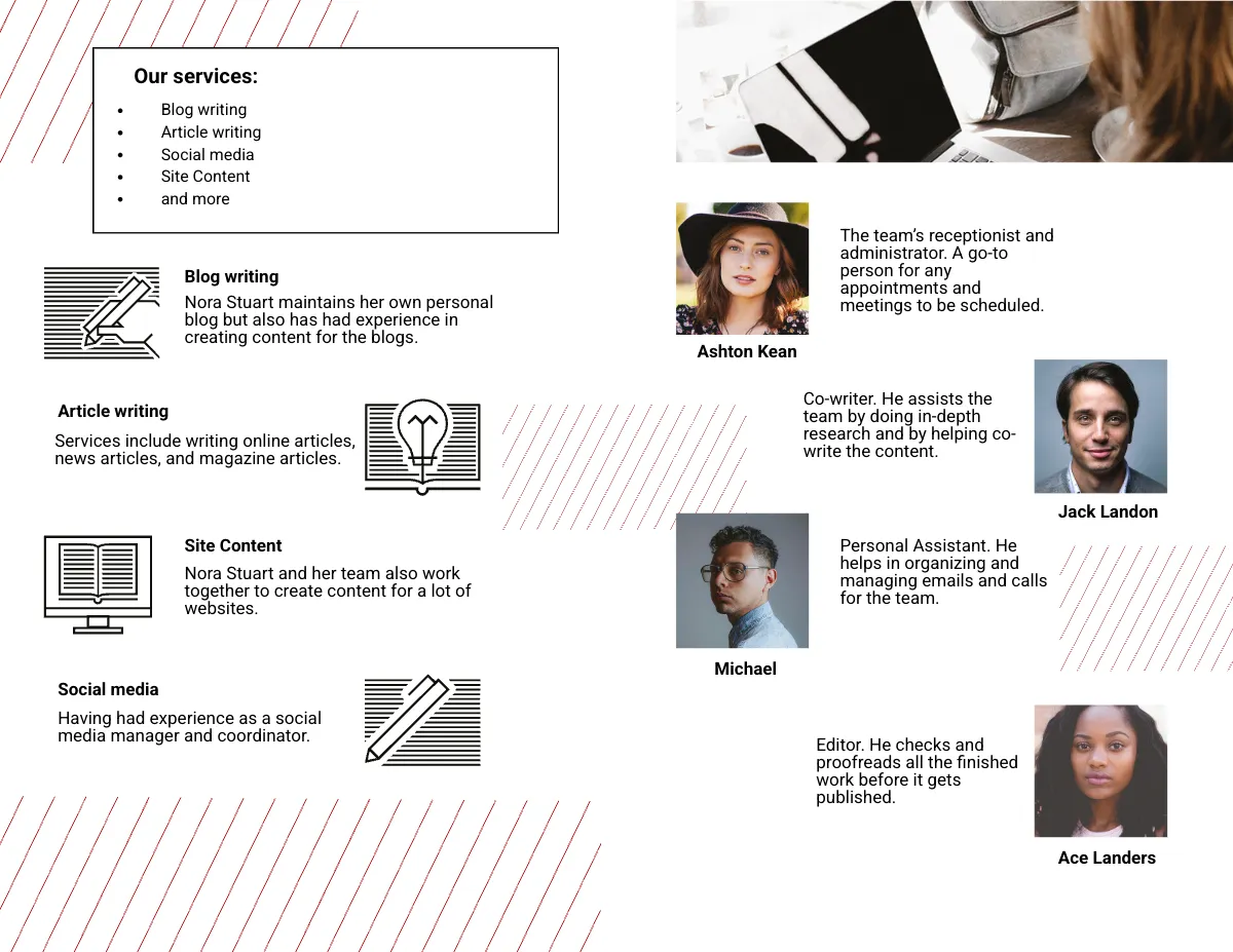 Free Author Bi-Fold Brochure Template to Edit Online