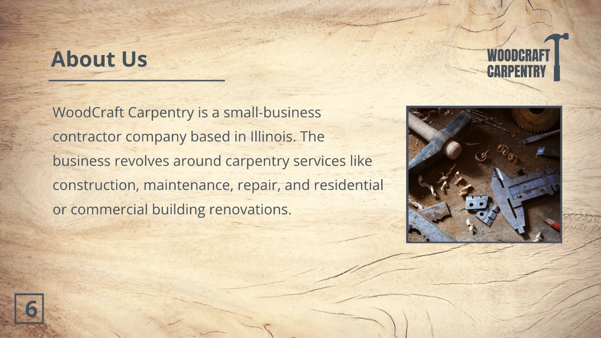 Free Carpenter Presentation Template to Edit Online
