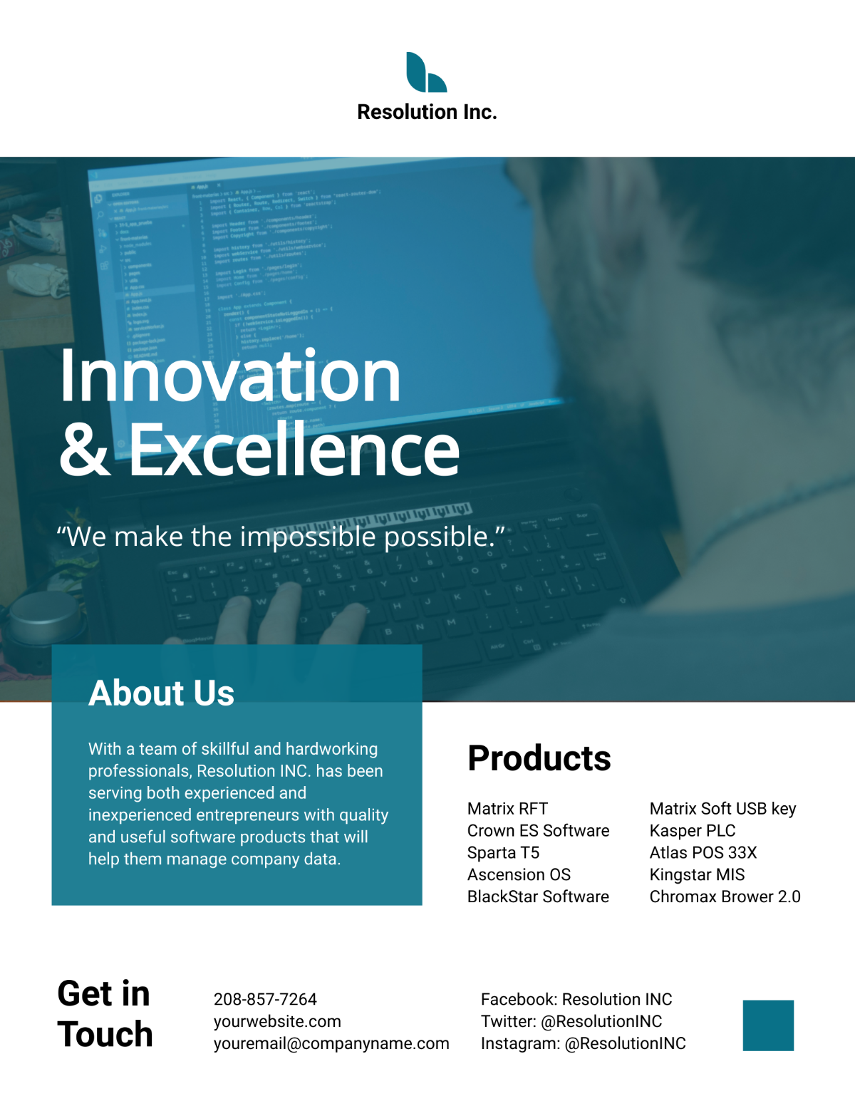 Software Product Flyer Template