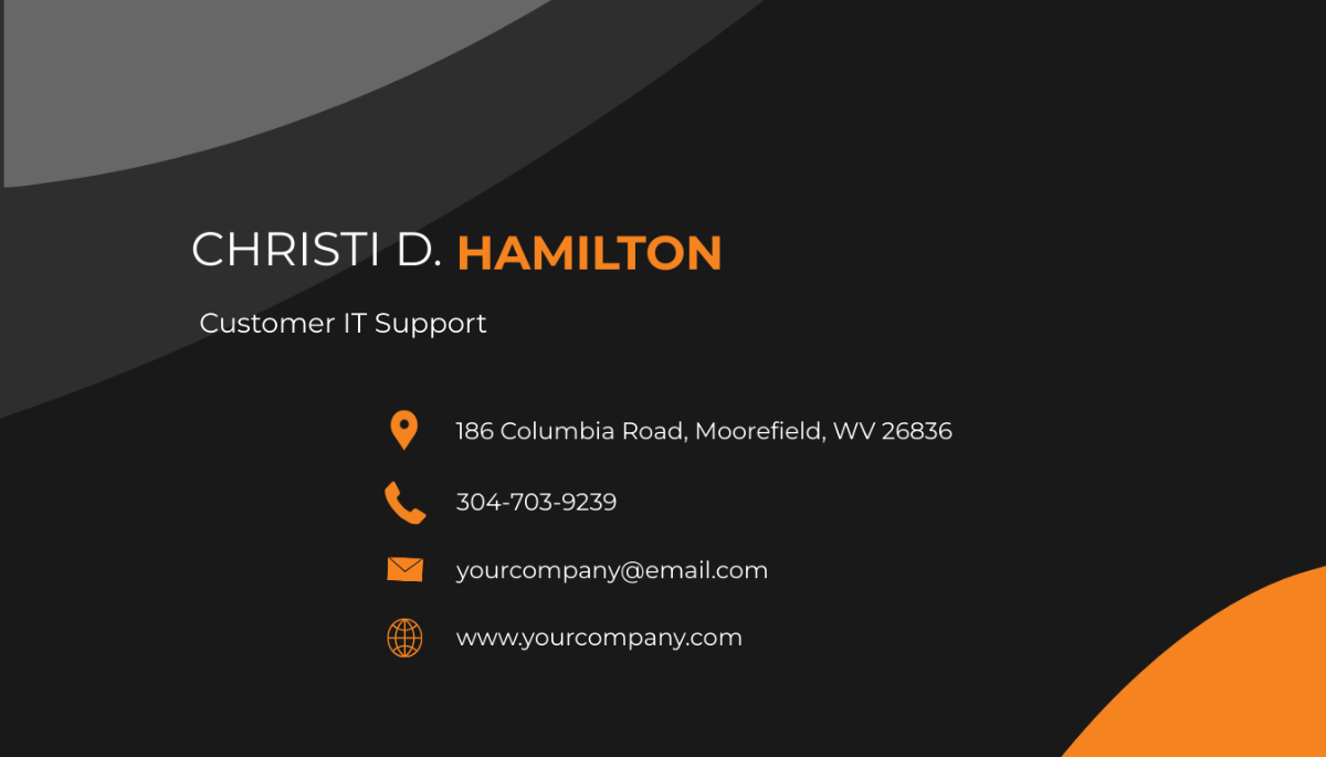 Free IT Support Business Card Template