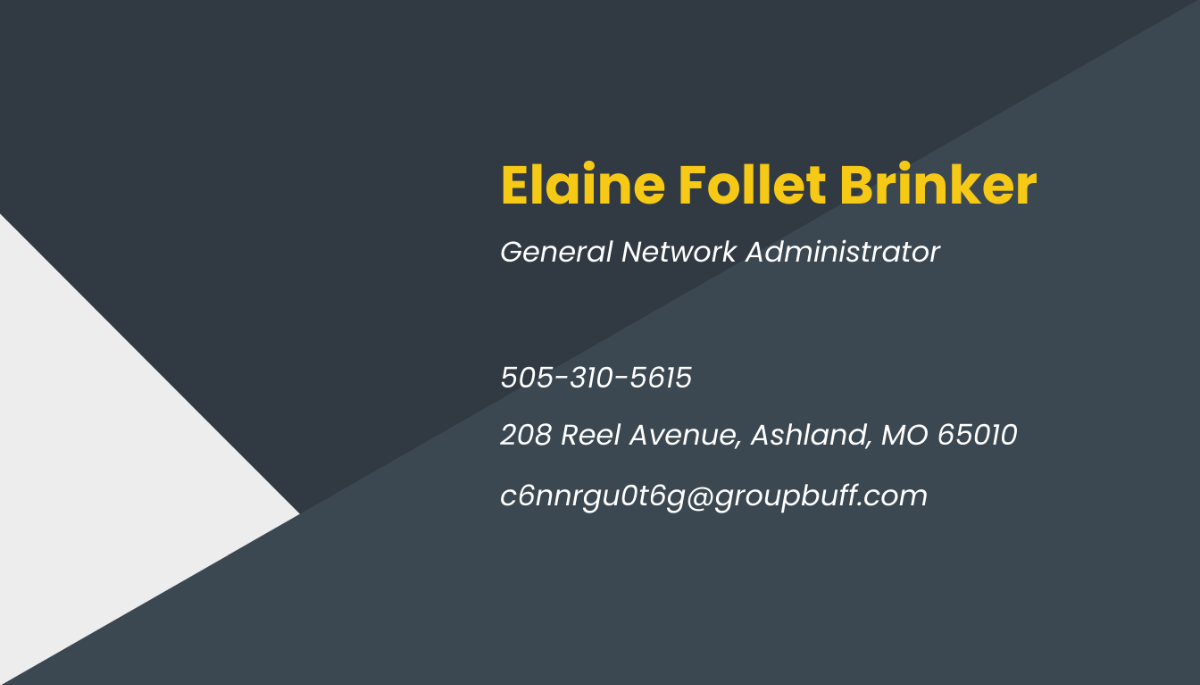Free Network Administration Business Card Template