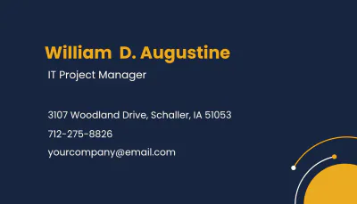 Free Sample Project Manager Business Card Template to Edit Online