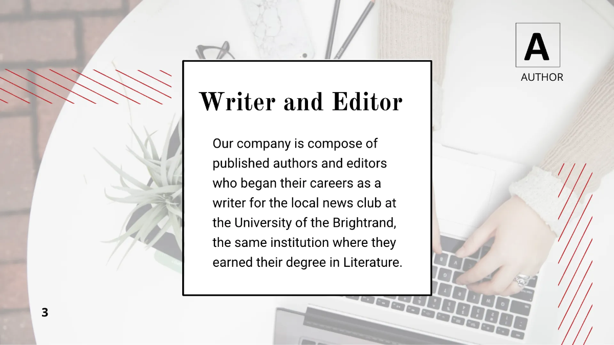 Free Author Presentation Template to Edit Online