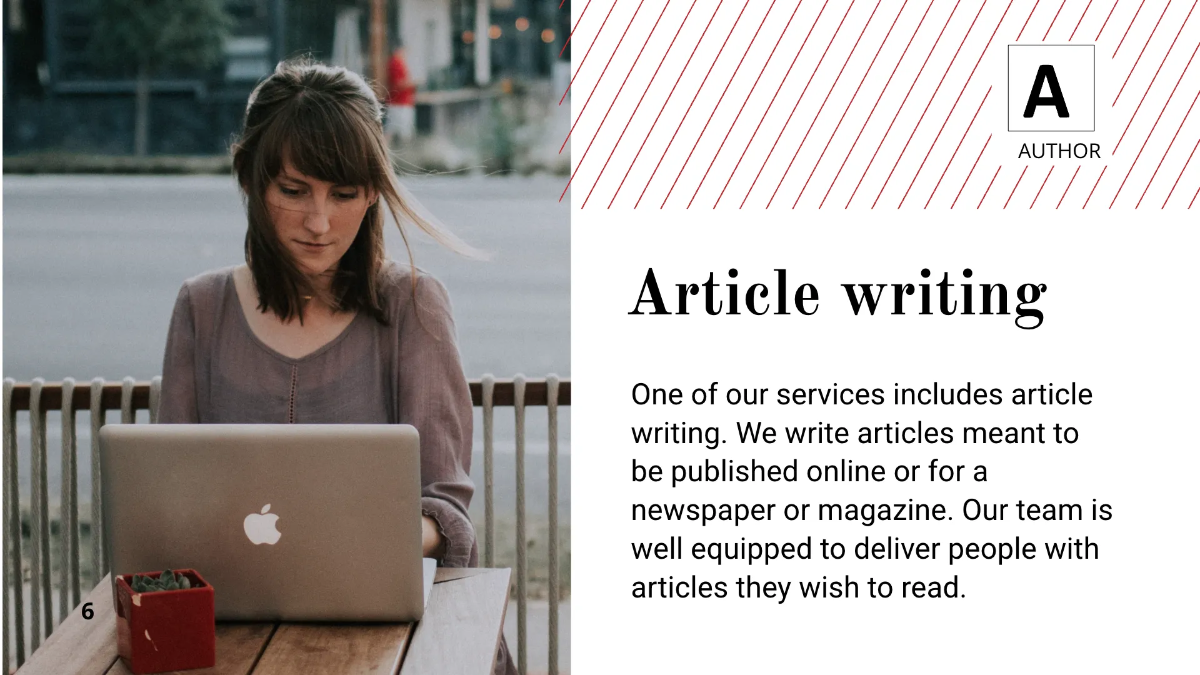 Free Author Presentation Template to Edit Online