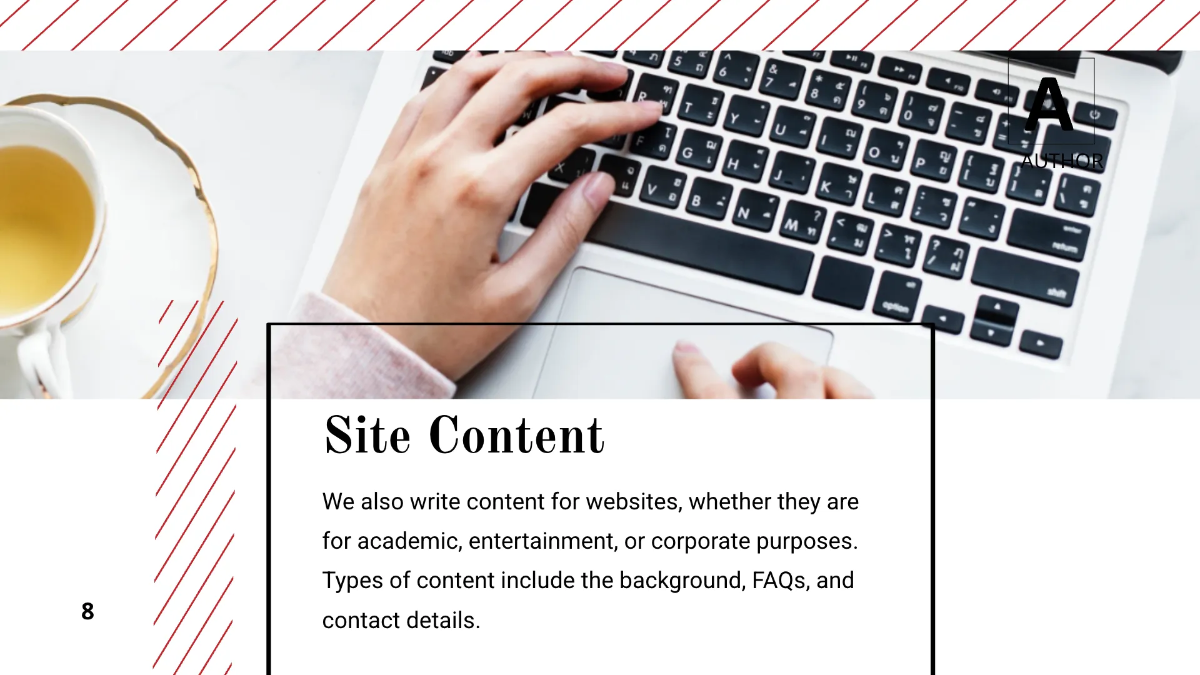 Free Author Presentation Template to Edit Online