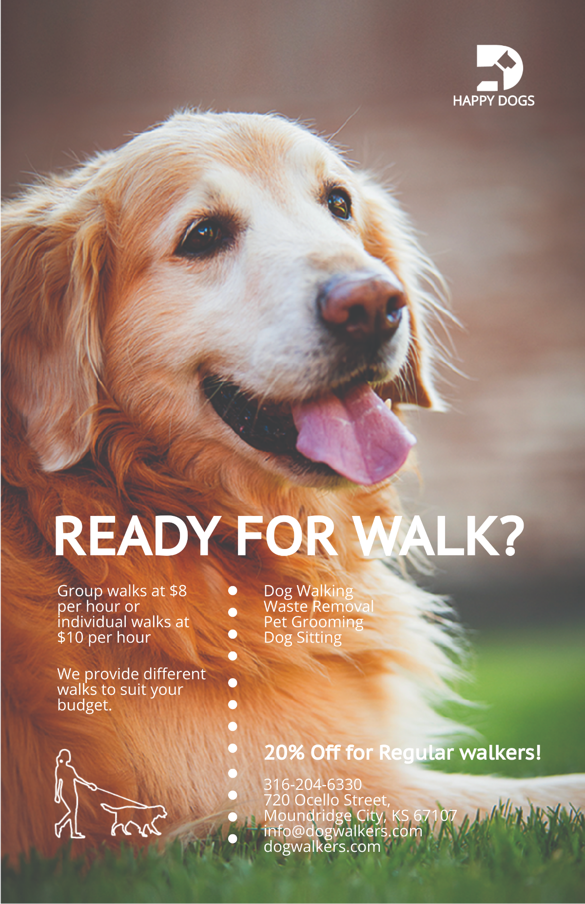 Dog Walker Poster Template