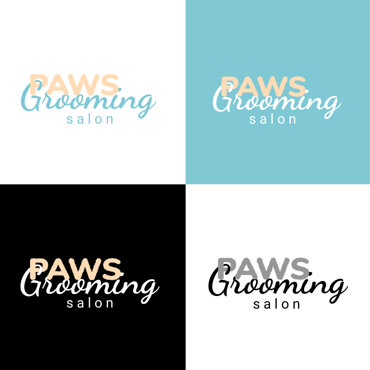 Pet Grooming Logo Template