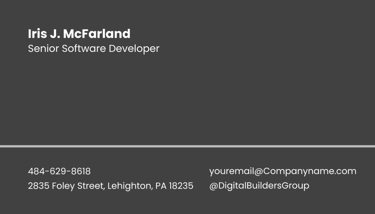 Software Development Business Card Template - Edit Online & Download