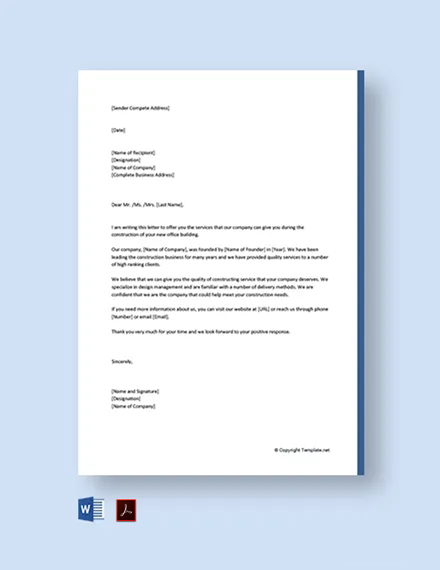 Business Proposal Cover Letter Template - Word, PDF | Template.net