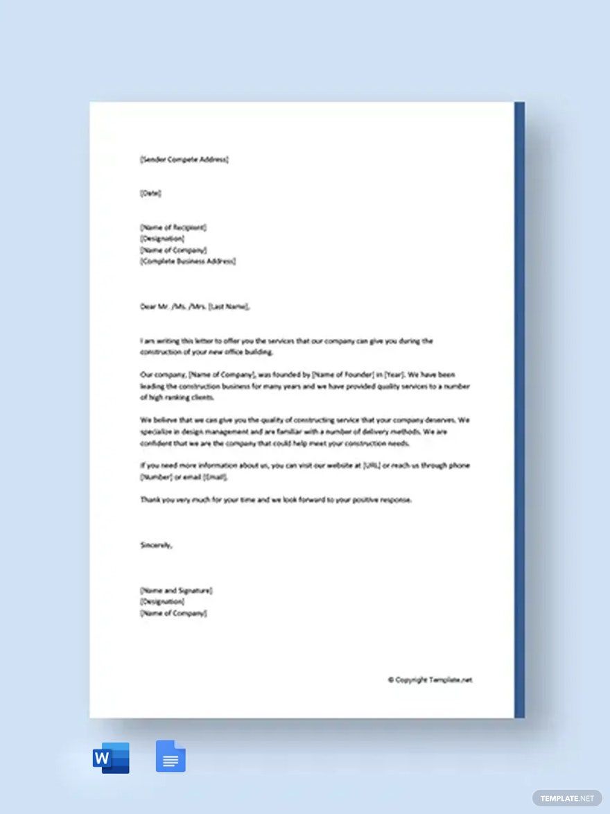 Business Proposal Letter For Services Template Download In Word 