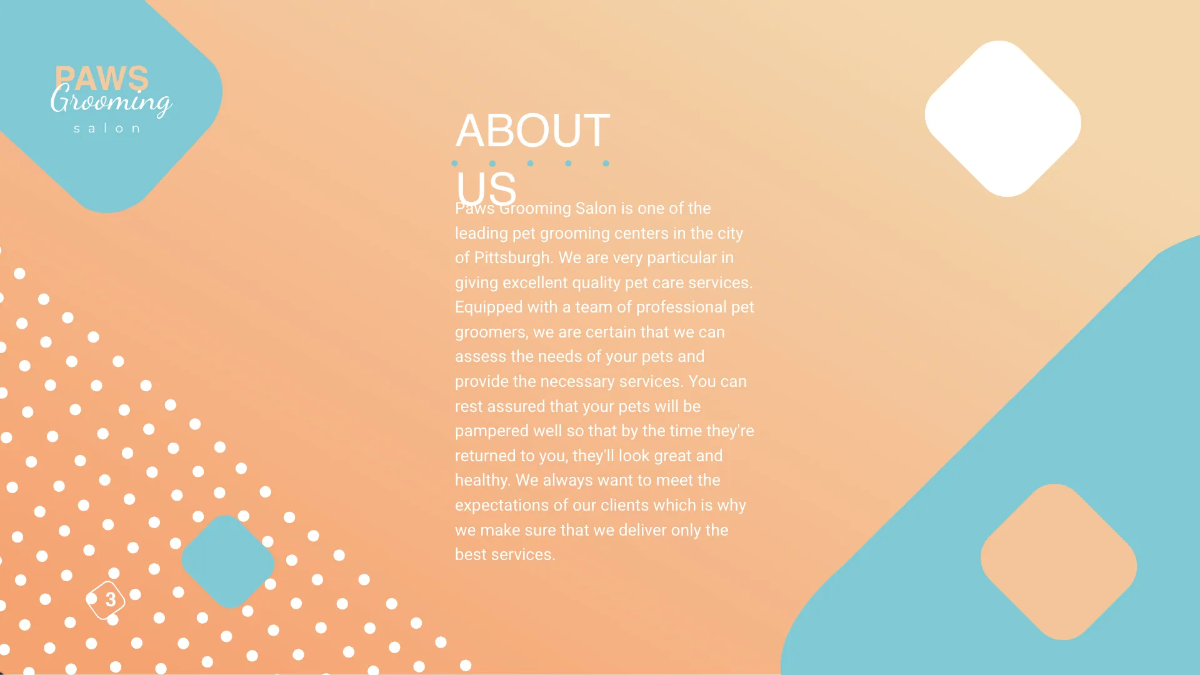 Free Pet Grooming Presentation Template to Edit Online