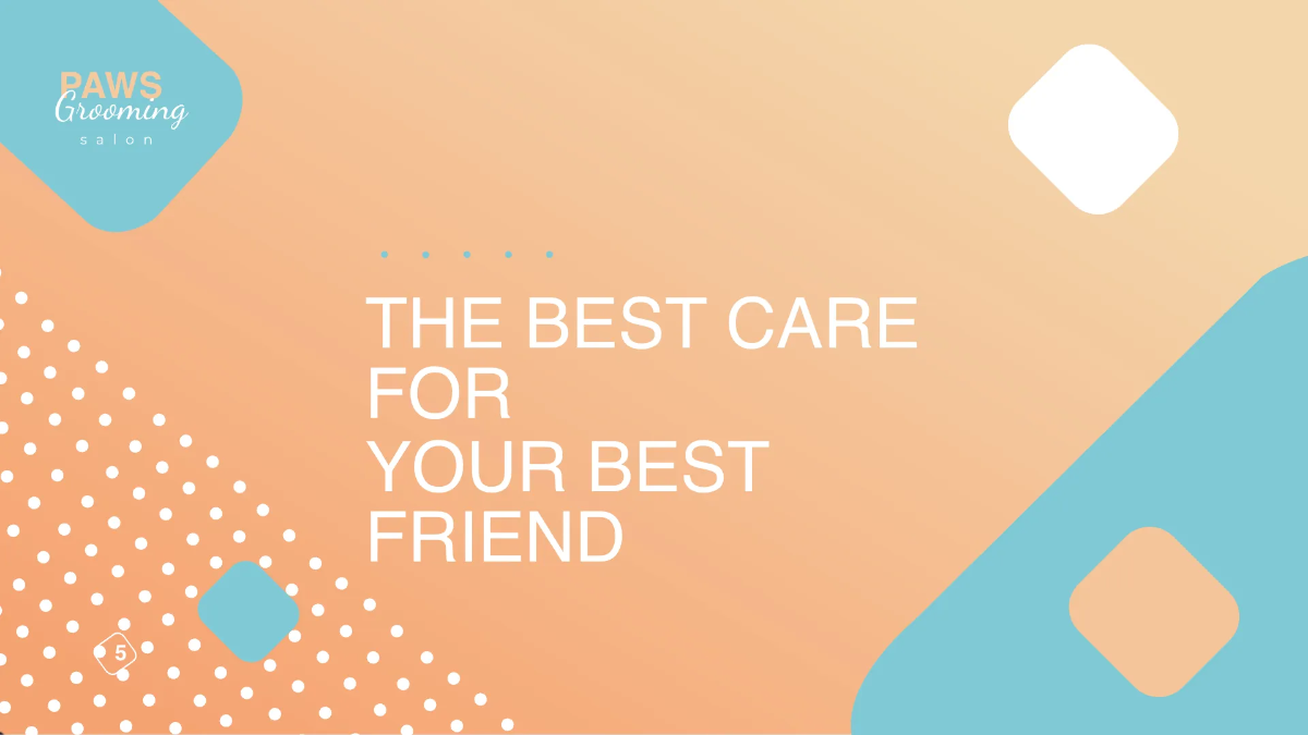 Free Pet Grooming Presentation Template to Edit Online