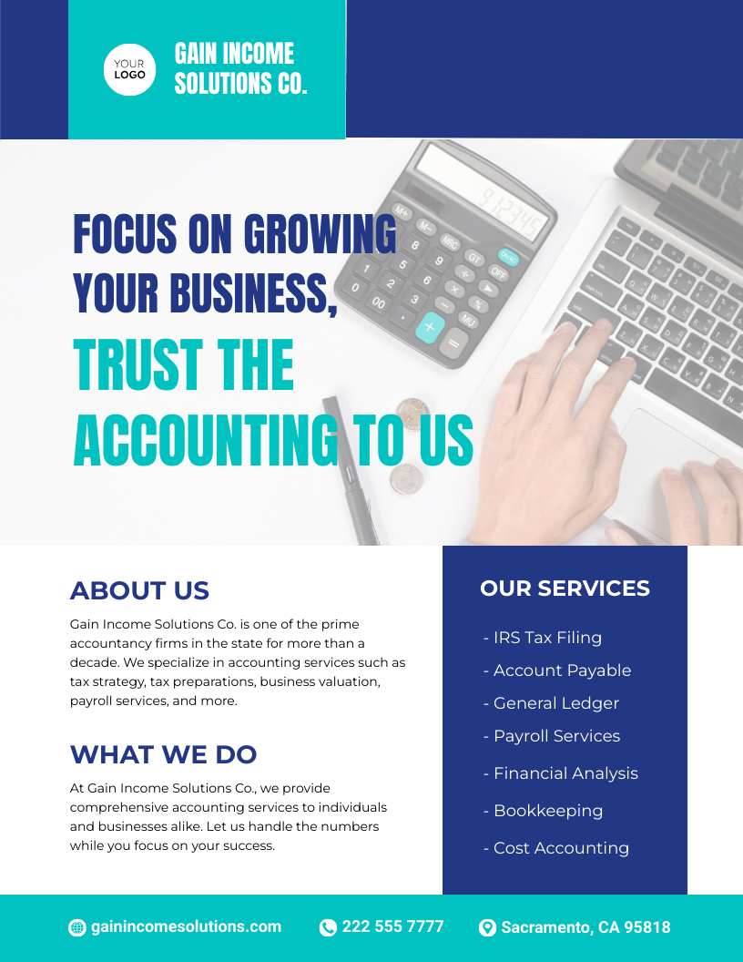 Accountancy Firm Pamphlet Template