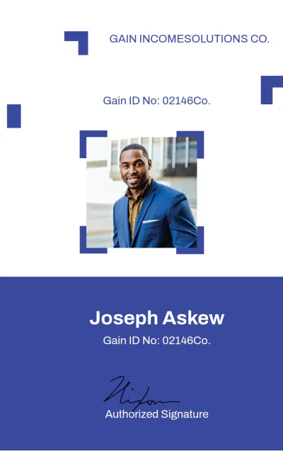 Free Accountancy Firm ID Card Template to Edit Online