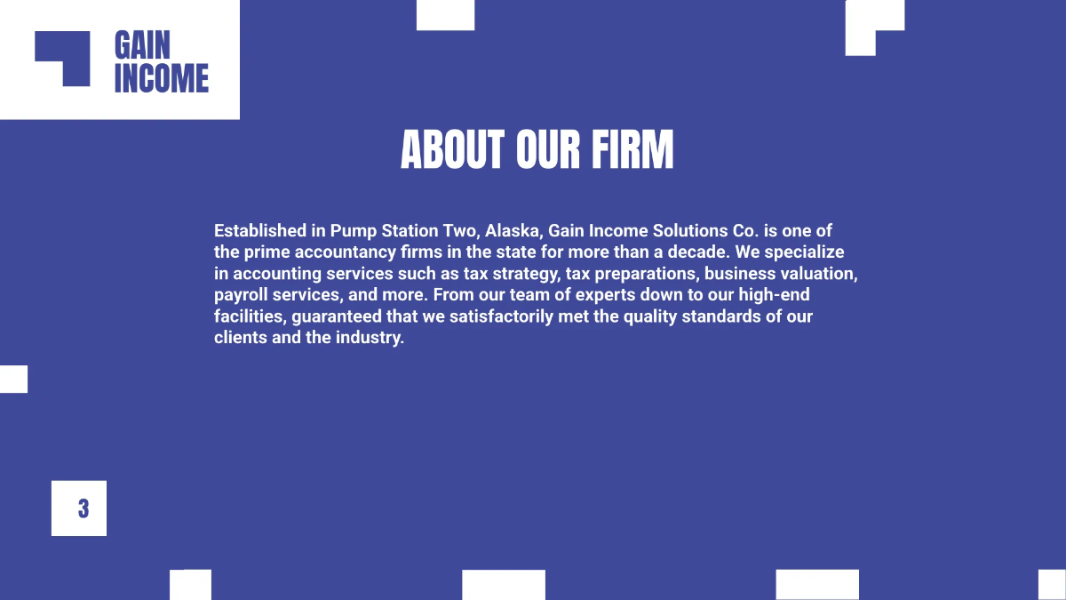 Free Accountancy Firm Presentation Template to Edit Online