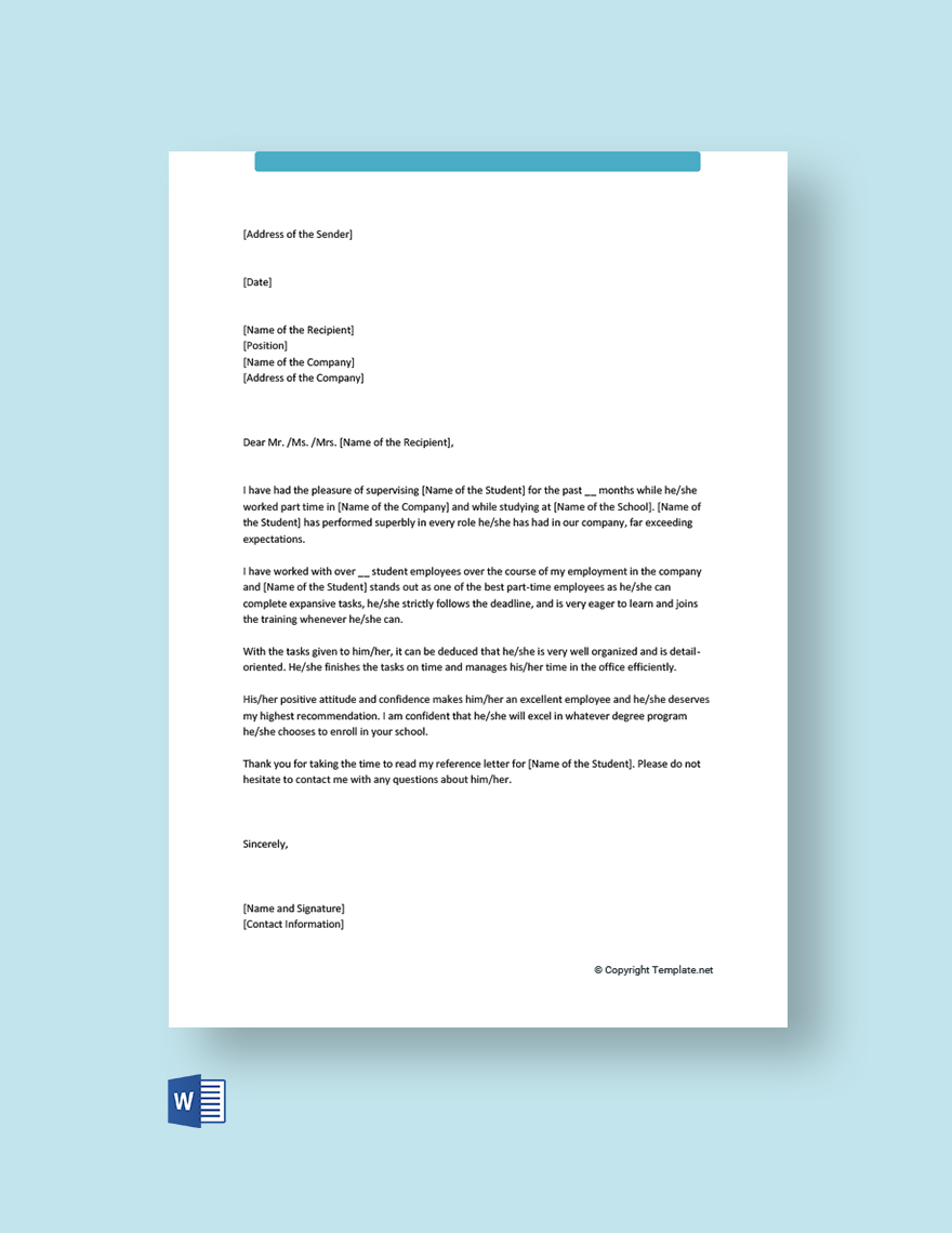 Application Letter Template For Student - Google Docs, Word | Template.net