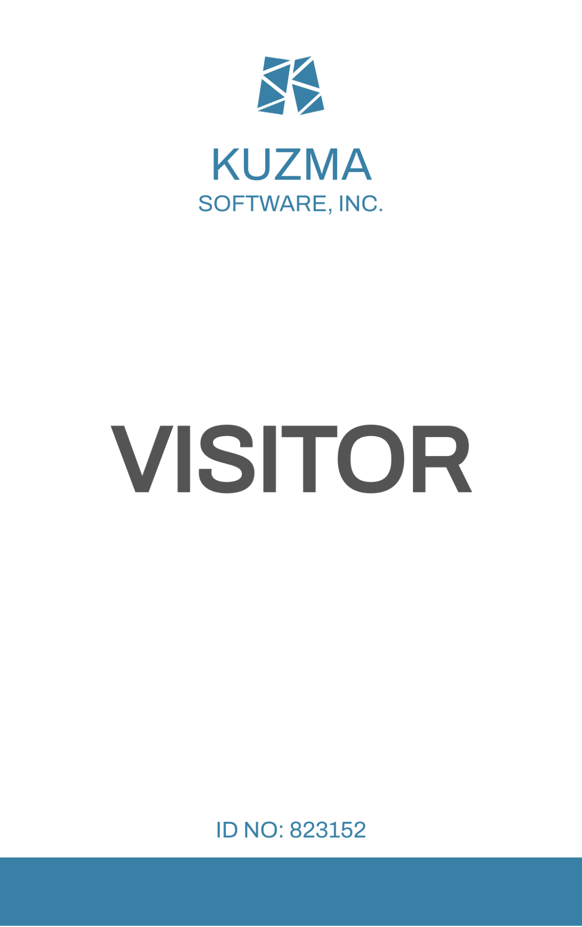 IT Company Visitor ID Card Template
