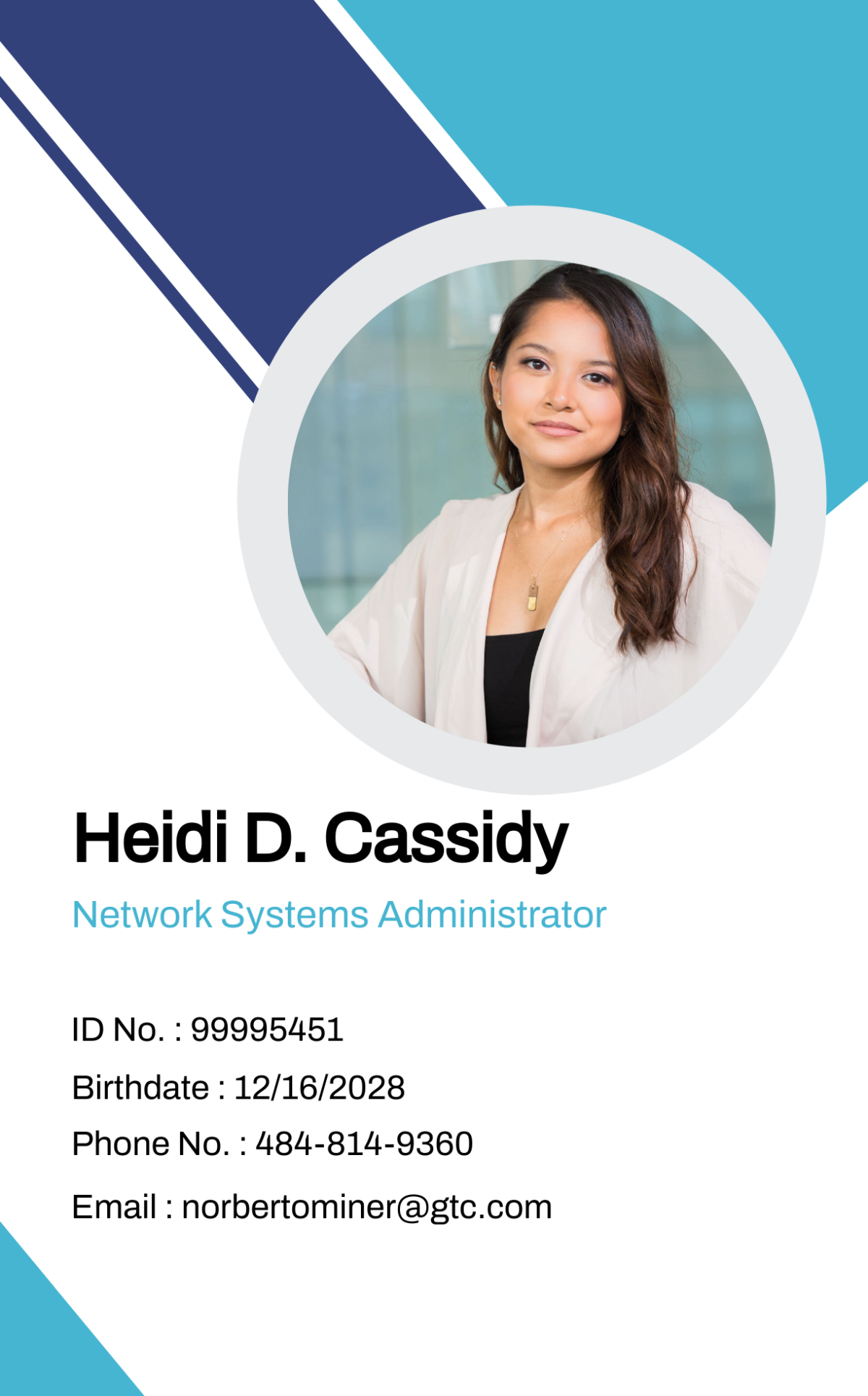 IT Services Company ID Card Template