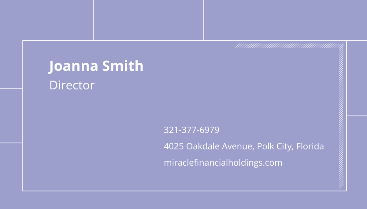 Investment Fund Business Card