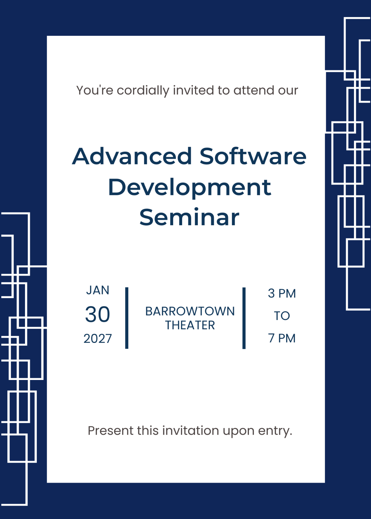 Software Seminar Invitation Template