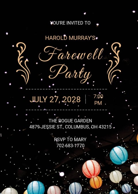 Blank Farewell Party Invitation Template Templates 2 Resume Examples 
