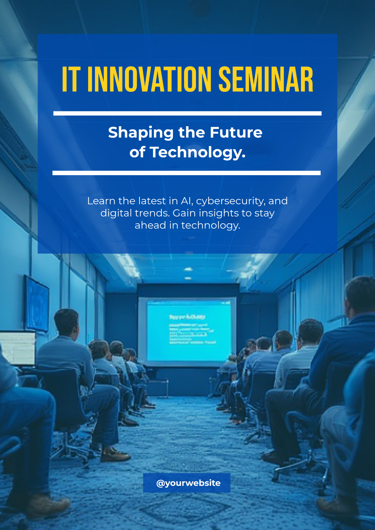 Free IT Seminar Poster Template to Edit Online