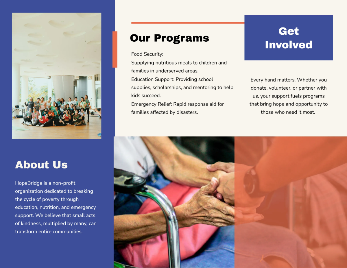 Free Charity Tri-Fold Brochure Template to Edit Online