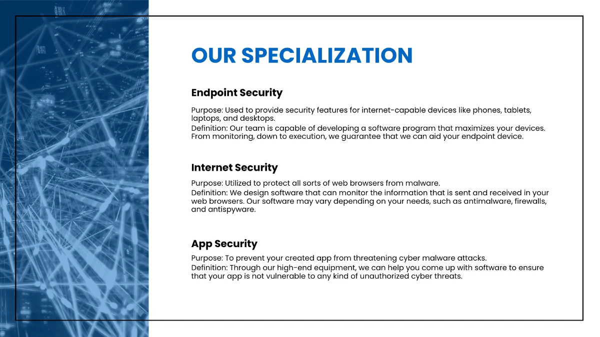 Free IT Security Presentation Template to Edit Online