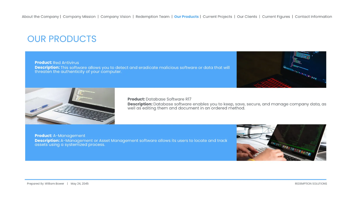 Free Software Product Presentation Template to Edit Online