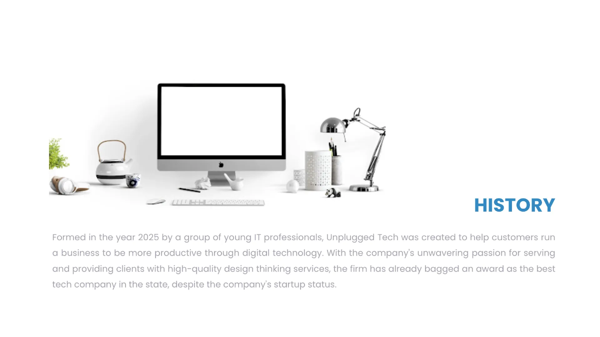 Free Tech Startup Presentation Template to Edit Online