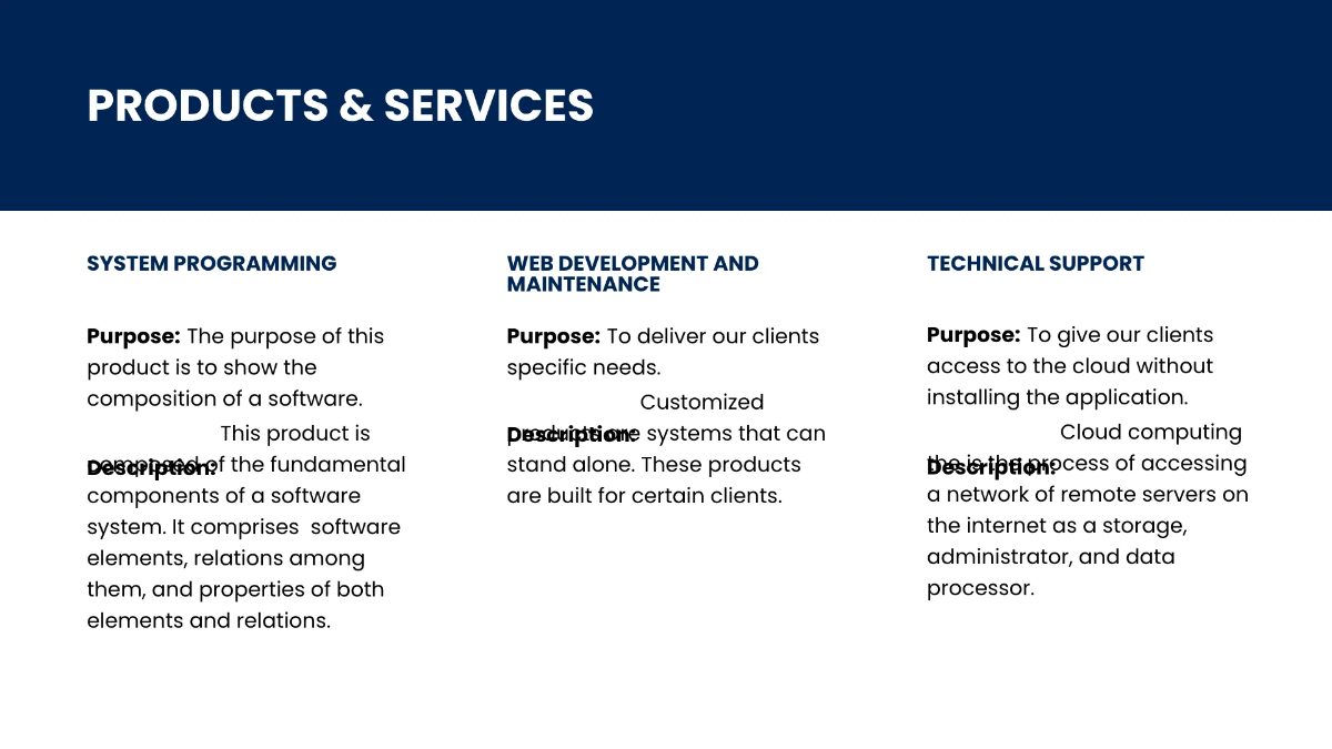 Free IT Services Presentation Template to Edit Online