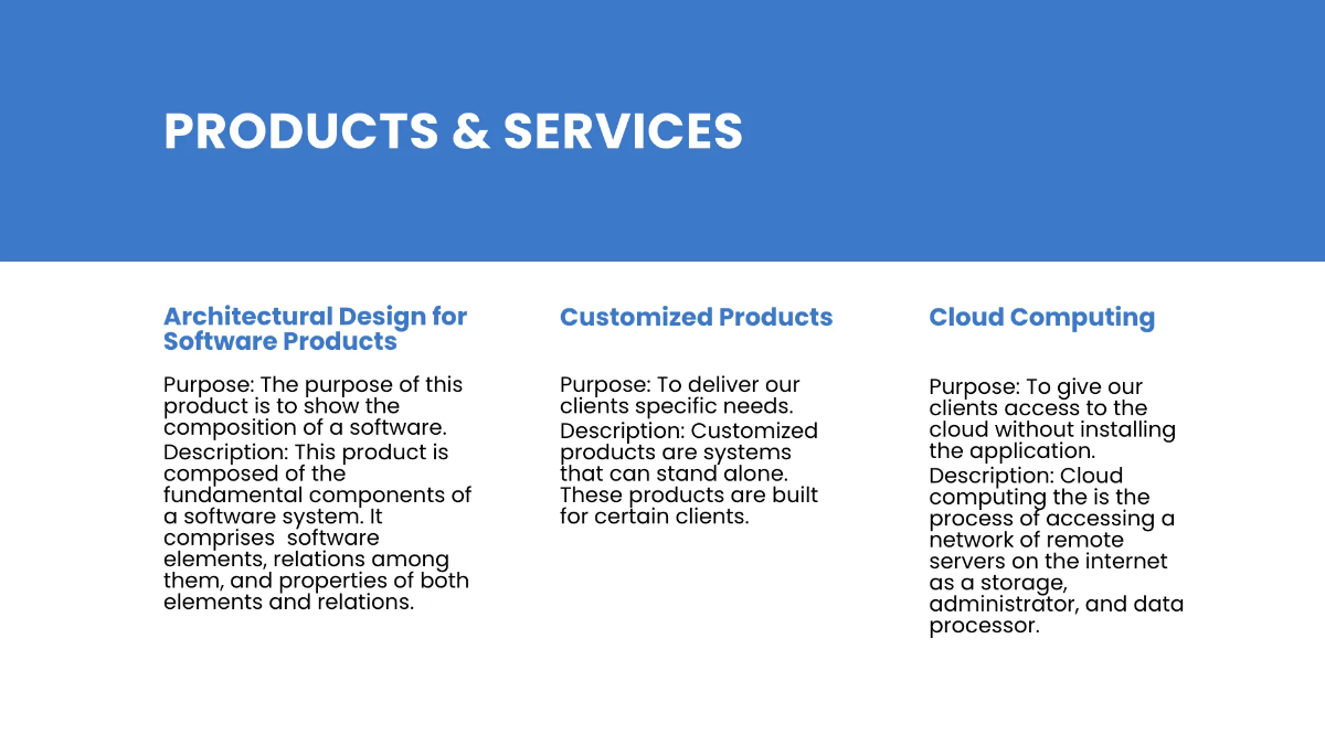 Free Software Architecture Presentation Template to Edit Online
