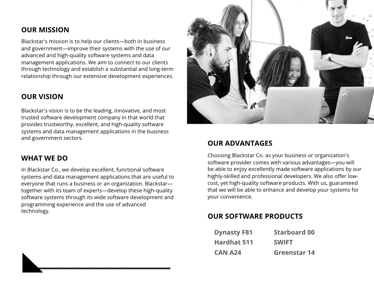 Free Bi-Fold Creative Software Brochure Template to Edit Online