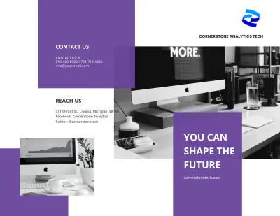 Free Bi-Fold IT Training Brochure Template to Edit Online