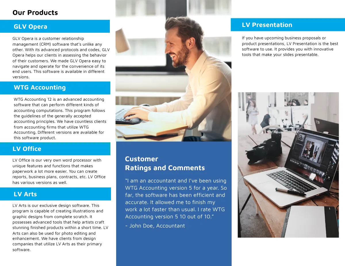 Free Tri-Fold IT Support Brochure Template to Edit Online