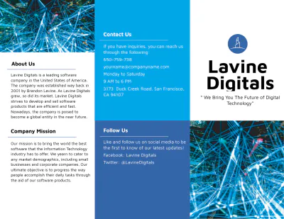 Free Tri-Fold IT Support Brochure Template to Edit Online