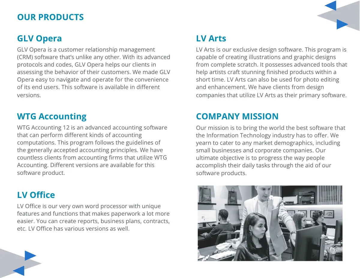 Free Bi-Fold Software Product Brochure Template to Edit Online