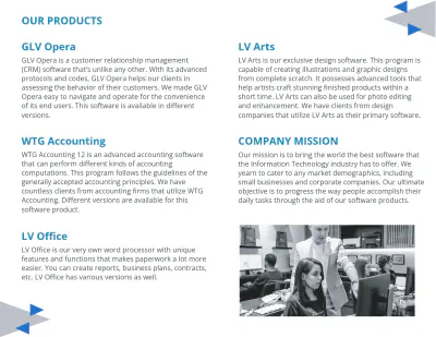 Free Bi-Fold Software Product Brochure Template to Edit Online