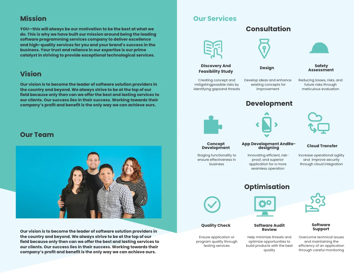 Free Bi-Fold Computer Programming Brochure Template to Edit Online