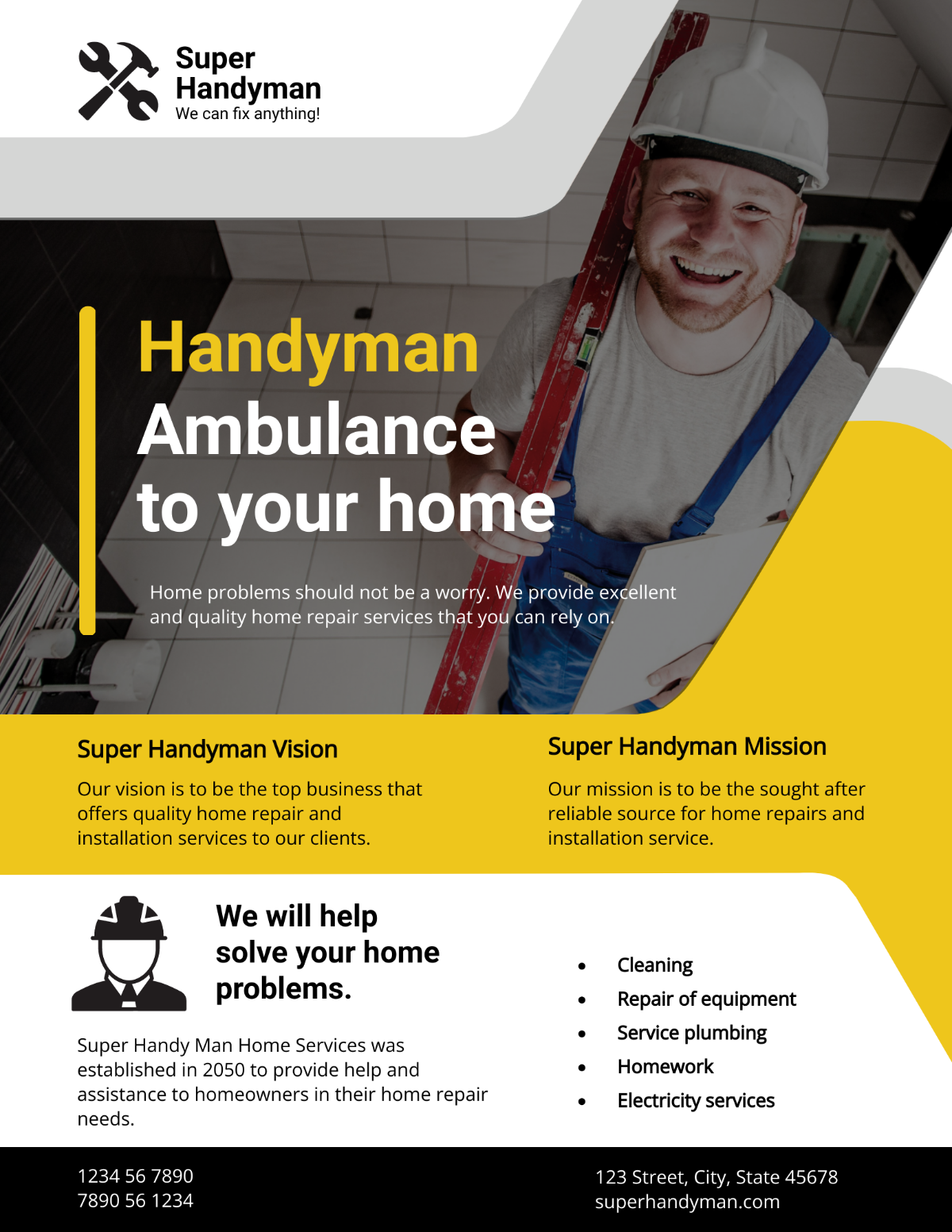 Handyman Services Flyer Template